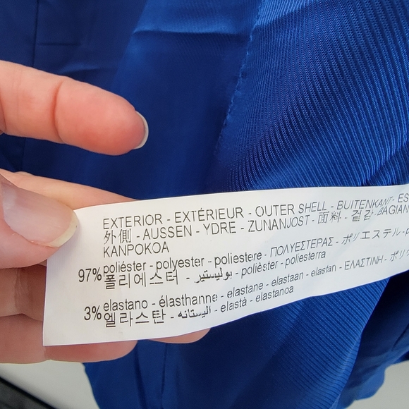 Zara Blazer Cobalt Blue Womens Size Medium Preppy Bold Open Front Workwear - Picture 12 of 16